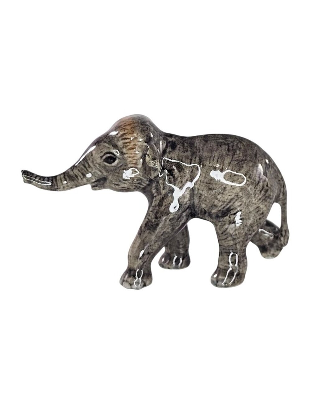 Northern Rose Porcelain Asian Elephant Calf Miniature Figurine Little Critterz